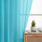 Sheer Curtains 84 Inches Long 2 Panels Set - Image 6