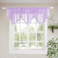 Molaxhome Swag Curtain 51 inch Length Rod Pocket Scalloped Curtain Valance by Molaxhome