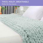 Bigacogo Chunky Knit Throw Blanket - Image 4