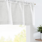 jinchan Sheer Valance Curtain Linen Textured Valance by JINCHAN