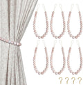 Hion 6 Pcs Boho Curtain Tiebacks, Wood Beads Curtain Holdbacks, Outdoor by Hion