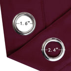 LEMOMO Blackout Curtains 66 x 72 Inch Long Burgundy Red Curtains Set of 2 - Image 5