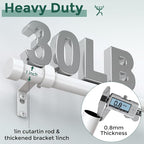 White Curtain Rods for Windows 36 to 176 Inch, Size:36-176 Inch - Image 3