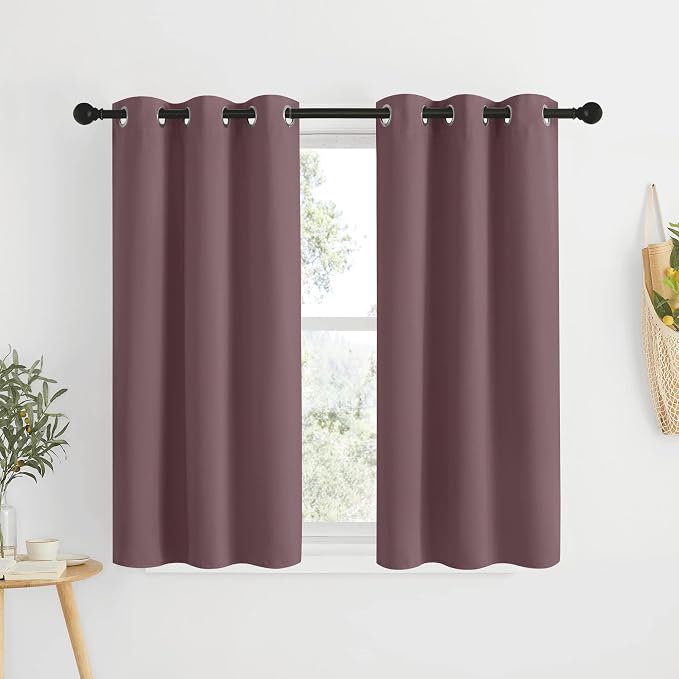 NICETOWN Dry Rose Blackout Shack Curtains Noise Reducing, Thermal Insulated and by NICETOWN