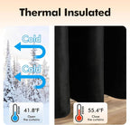 MIULEE Velvet Curtains Black Elegant Grommet Thermal Insulated Soundproof Room - Image 5