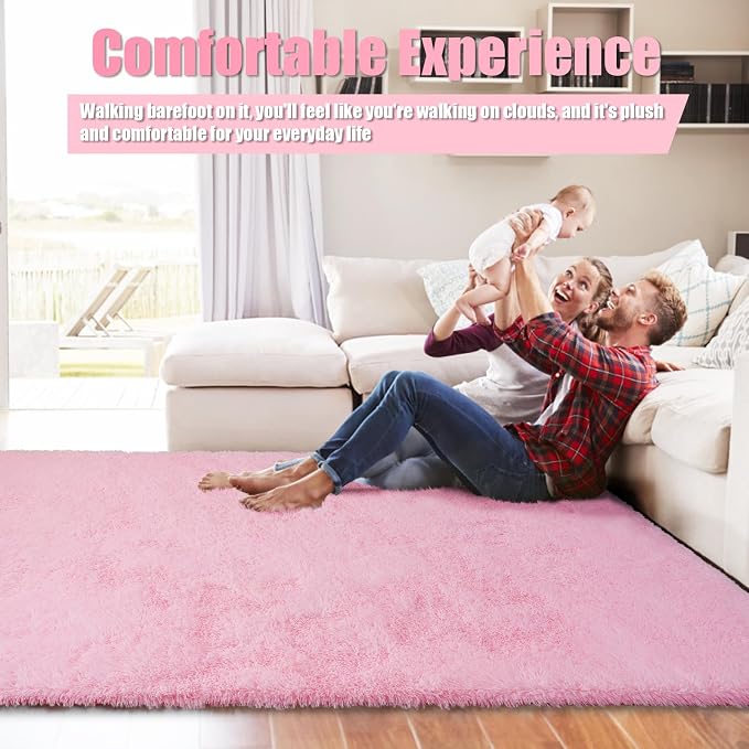 Ultra Soft Fluffy Area Rugs for Bedroom Living Room 10x14, Nursery Rug - Image 6