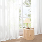 BGment 45 Inch Length White Linen Curtains - Image 8