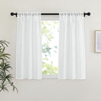 NICETOWN White Sheer Curtains 45 inches Long - Image 2