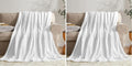 KMUSET Fleece Blanket Throw Size White Lightweight Super Soft Cozy Luxury Bed by COZYBLANKETHappyHomeLife