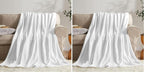 KMUSET Fleece Blanket Throw Size White Lightweight Super Soft Cozy Luxury Bed by COZYBLANKETHappyHomeLife