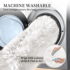 ORINOVA White Faux Sheepskin Shag Fur Rug Washable Area Rugs - Image 7