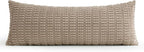 MIULEE Pack of 1 Light Brown Long Body Lumbar Decorative Throw Pillow Cover - Image 6