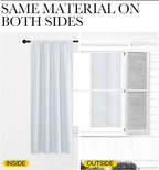 NICETOWN Greyish White Bedroom Curtain Panels - Image 4