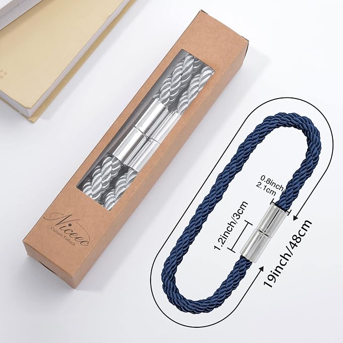 NICEEC 4 Pack Strong Magnetic Curtain Tiebacks Modern Simple Style Drape Tie - Image 5