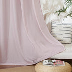 NICETOWN Blush Pink Linen Curtains - Image 6