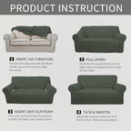 Easy-Going Stretch Loveseat Slipcover 1-Piece Sofa Cover Furniture Protector - Image 5