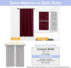 Simplebrand Ava Burgundy Short 36 Inches Blackout Curtain 2 Panels Set - Image 8