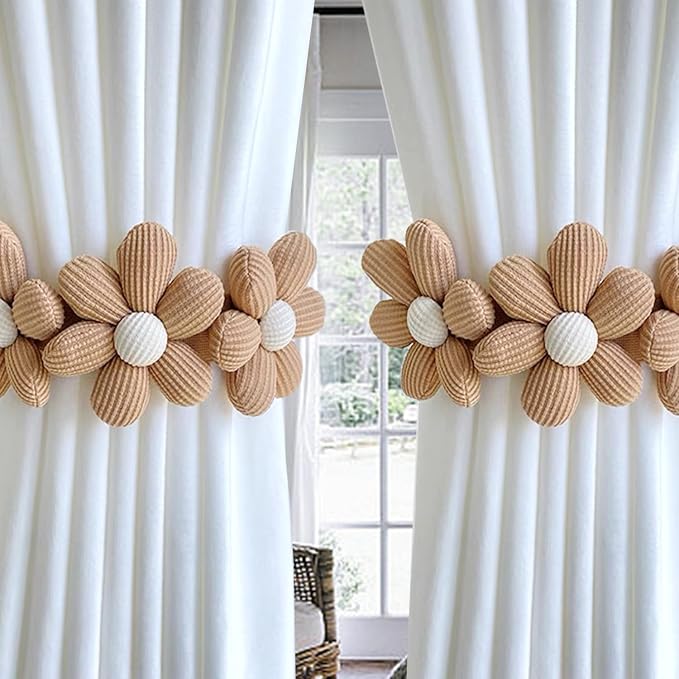 SRG Sunflower Curtain Tiebacks-2 Pack | Curtain Holdbacks - Image 7
