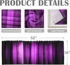 Emvency 2 Pack Valances Window Treatments, 52x18 Inch Rod Pocket Valances - Image 3