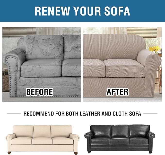 H.VERSAILTEX 4 Piece Stretch Sofa Covers - Image 7