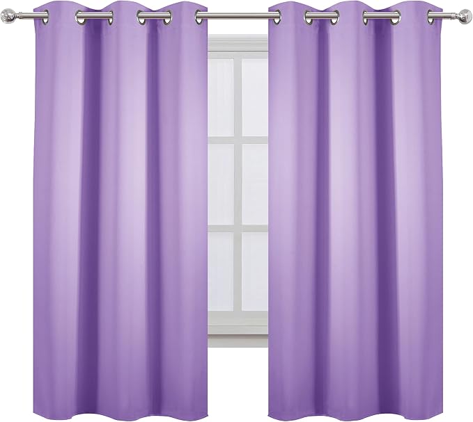 LEMOMO Blackout Curtains 38 x 54 inch/Lavender Curtains Set of 2 Panels/Thermal - Image 2