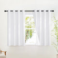 NICETOWN White 100% Blackout Cafe Curtains 48 inches Long, Grommet Thermal by NICETOWN