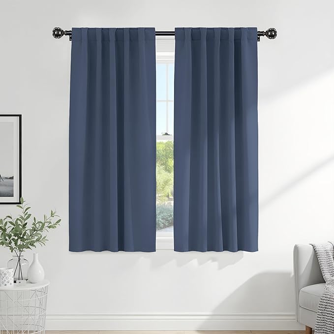 Pony Dance Blackout Curtains Thermal Insulated Window Treatment Panels Room by PONYDANCE