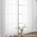 Chyhomenyc White Sheer Curtains 84 Inch Length 2 Panels Set, Light Filtering - Image 9