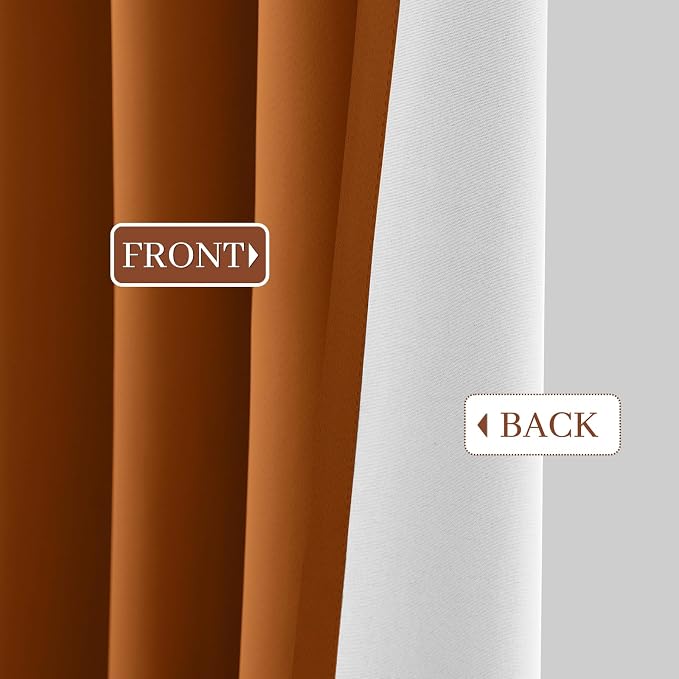 Yakamok Room Darkening 100% Blackout Curtains Grommet Window Treatments - Image 9