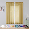 Simplebrand Rod Pocket Top Solid Voile Sheer Curtains by Simplebrand