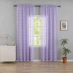 YJ YANJUN Vintage Lace Curtains 96 Inches Long-Victorian Floral Pattern - Image 2