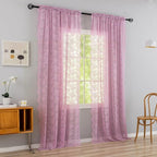 YJ YANJUN Vintage Lace Curtains 84 Inches Long-Victorian Floral Pattern Lalic - Image 3