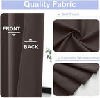 Simplebrand Ava Chocolate Short 36 Inches Blackout Curtain 2 Panels Set - Image 3