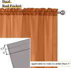 Aiyufeng Orange Sheer Curtains 72 Inch Length 2 Panels Set, Light Filtering - Image 4