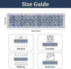 Yamaziot Washable Runner Rug 2x8 – Non Slip Boho Floral Hallway Runner Rug - Image 2