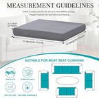 14Pcs Stretch Patio Cushion Covers, Outdoor Couch Covers Replacement, Outdoor - Image 2