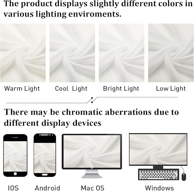 Lecloud Ivory Sheer Curtain Panels 72 Inch Length, Light Filtering Window - Image 6