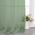Chyhomenyc Sheer Window Curtains 144 inch Extra Long 2PCS, Airy Scarf Drapes - Image 7