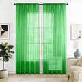 SpaceDresser Check Sheer Curtains 72 Inches 2 Panels Set, Rod Pocket Plaid by SpaceDresser
