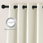 NICETOWN Faux Linen 100% Blackout 108 inch Curtains - Image 2