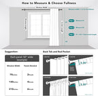 Deconovo Blackout Curtains, Thermal Insulated, W42 x L72 2 Panels, Back Tab - Image 9