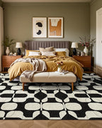 Latte&Fog 6x9 Area Rugs for Living Room Bedroom, Boho Non Slip Low Pile Carpet - Image 4