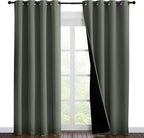 NICETOWN 100% Blackout Curtains 86 inches Long, Pair of Energy Smart & Noise by NICETOWN