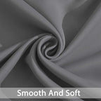 Yakamok Room Darkening Gray Blackout Curtains Thermal Insulated Grommet Curtain - Image 5