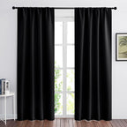 RYB HOME 2 Panels Blackout Doorway Curtains, Thermal Insulated Privacy Rod by RYBHOME