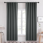 Deconovo Blackout Curtains, Thermal Insulated, W42 x L84 2 Panels, Back Tab by Deconovo
