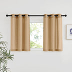 NICETOWN Burlap Linen Kitchen Window Curtains Over Sink, Grommet Thick Linen by NICETOWN