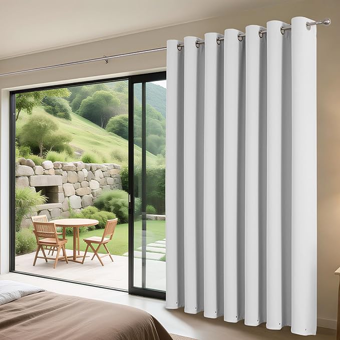 Joydeco Blackout Patio Sliding Door Curtains 90 Inches Long, Grommet Privacy - Image 3