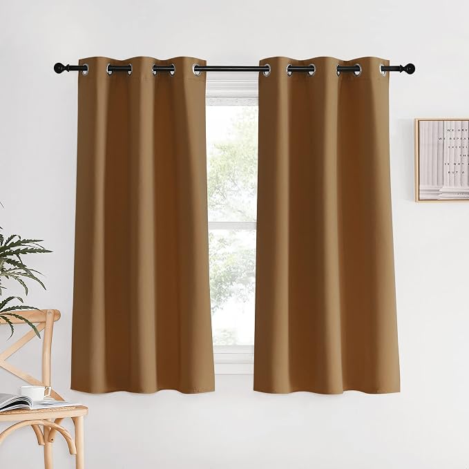 NICETOWN Kitchen Curtain Panels Blackout Draperies, 1 Pair, 34 by 60-Inch by NICETOWN