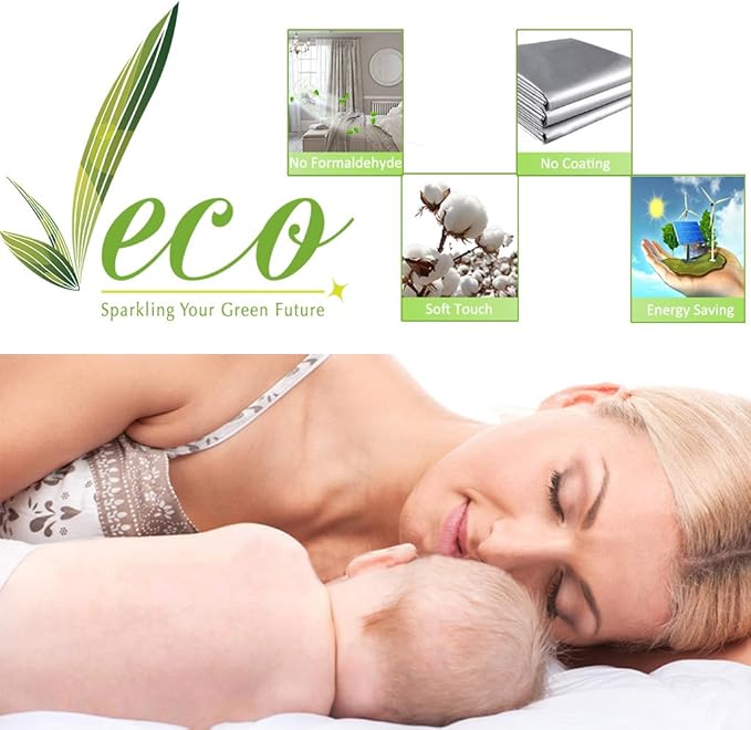 NICETOWN Grey Full Shade Curtain Panels, Pair of Energy Smart & Noise Blocking - Image 7